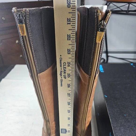 NEW Teva Afton Tall Brown Leather/Suede Waterproof Boots Women's Size 6 - Picture 5 of 6